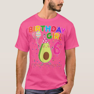 Avocados 6de verjaardag meisje 6 jaar oud Avocados T-shirt