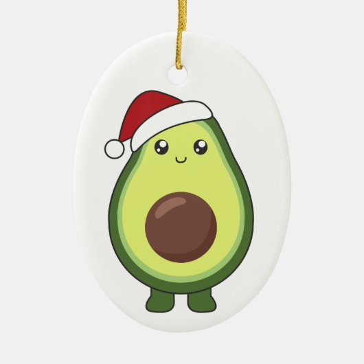 Avocados Adult Clot Keramisch Ornament (Voorkant)