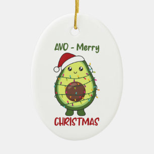 Avocados Adult Clot Keramisch Ornament
