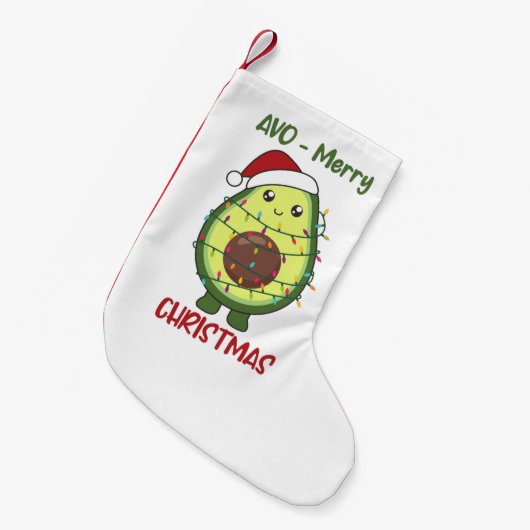 Avocados Adult Clot Kleine Kerstsok (Voorkant (Hangend))
