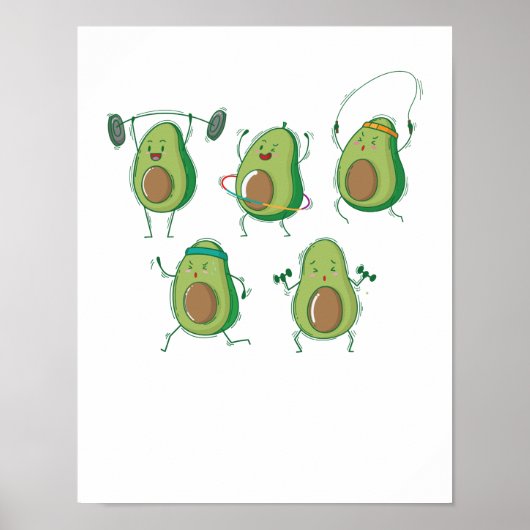 Avocados beim Sport Poster (Voorkant)