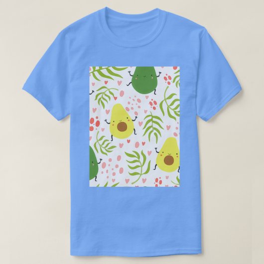 Avocados-bloem T-shirt (Design voorkant)