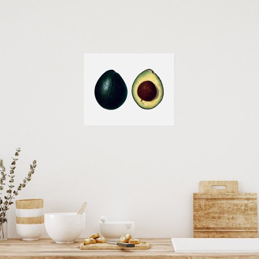 AVOCADOS botanische druk Poster (Keuken)