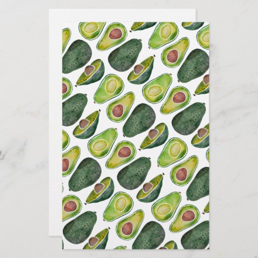 Avocados Briefpapier (Voorkant / Achterkant)