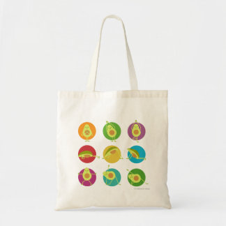 Avocados doet yoga tote bag