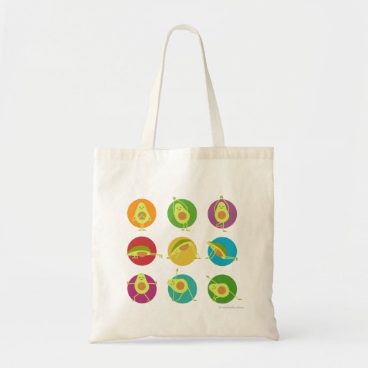 Avocados doet yoga tote bag (Voorkant)