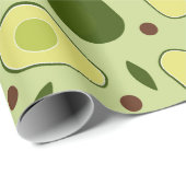 Avocados en bladeren cadeaupapier (Rol Hoek)