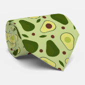 Avocados en bladeren stropdas (Opgerold)