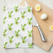 Avocado's en guacamole theedoek (Quarter Fold)