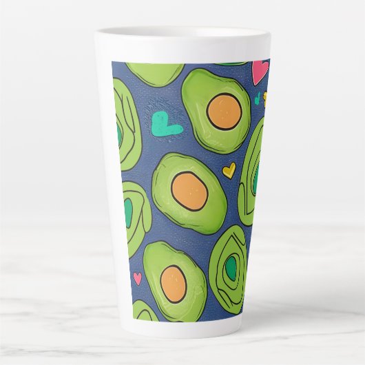 Avocados en harten latte mok (Voorkant)