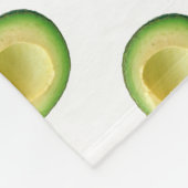Avocado's Groen Wit Patroon Yum 4Amy Fleece Deken (Hoek)