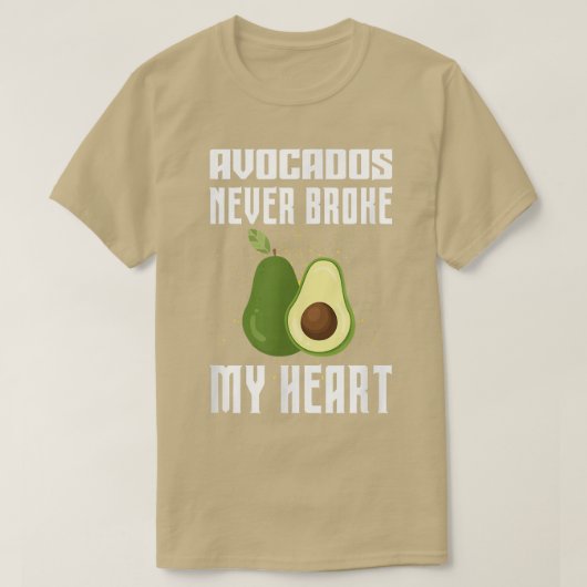 Avocados heeft nooit mijn hart gebroken vegetan Ve T-shirt (Design voorkant)
