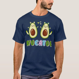 Avocados kat schattig git t-shirt