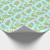 Avocados & Kerstmis Cadeaupapier (Hoek)