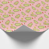 Avocados & Kerstmis Cadeaupapier (Hoek)