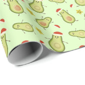 Avocados & Kerstmis Cadeaupapier (Rol Hoek)