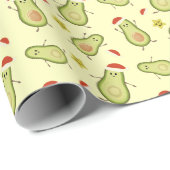Avocados & Kerstmis Cadeaupapier (Rol Hoek)
