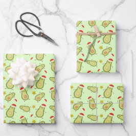 Avocados & Kerstmis Inpakpapier Vel