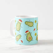 Avocados & Kerstmis Koffiemok (Voorkant links)