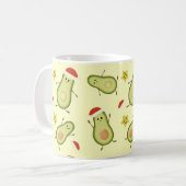 Avocados & Kerstmis Koffiemok (Voorkant links)