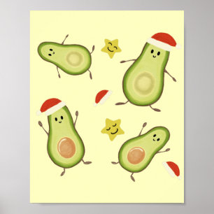 Avocados & Kerstmis Poster