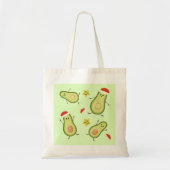 Avocado's & Kerstmis Tote Bag (Voorkant)
