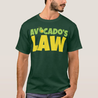Avocados Law Avogadro Go Vegan T-shirt