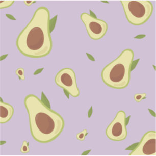 Avocado's leuk retro patroon groen & paars sticker
