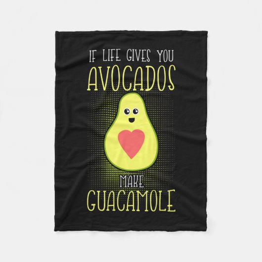Avocados Make Guacamole Fleece Deken (Voorkant)