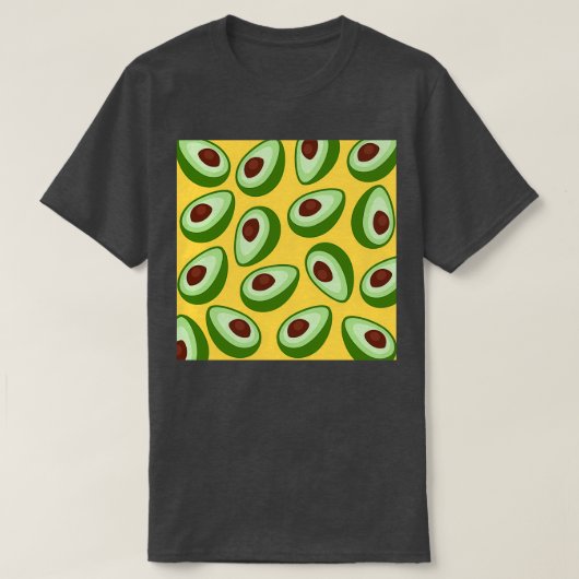 Avocados op een Mustard Yellow Background T-shirt (Design voorkant)