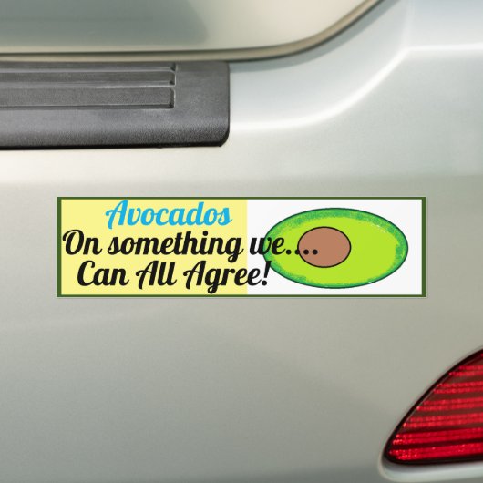 Avocados- Over iets wat we...kunnen allemaal eens  Bumpersticker (Op auto)