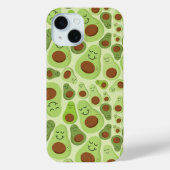 Avocado's Schattige Happy Avocado Pattern Case-Mate iPhone Case (Achterkant)