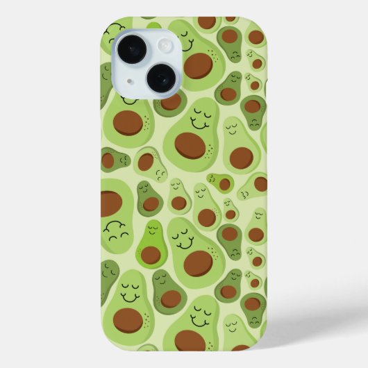 Avocado's Schattige Happy Avocado Pattern Case-Mate iPhone Case (Achterkant)
