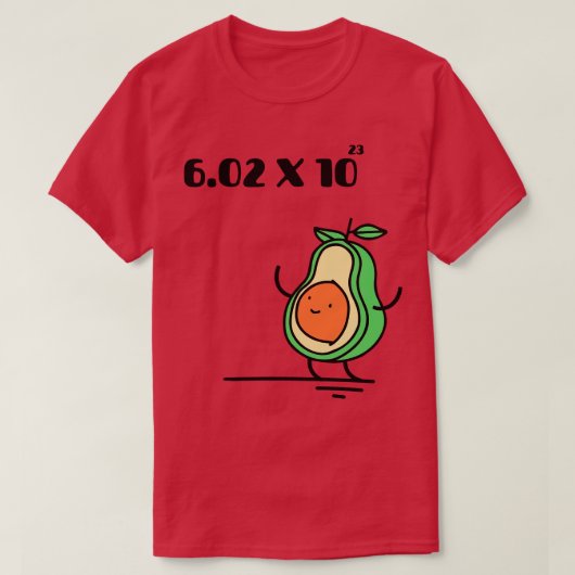 Avocado's teken 2 t-shirt (Design voorkant)