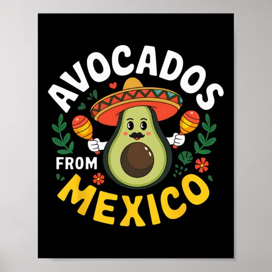 Avocado's van Mexico Cinco de Mayo Mexican Fiesta Poster (Voorkant)