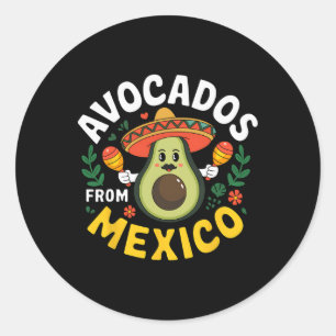 Avocado's van Mexico Cinco de Mayo Mexican Fiesta Ronde Sticker