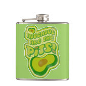 Avocados zijn de Pits Heupfles (Voorkant)