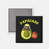 Avocadot-shirt voor mannen, Papacado zwangerschaps Magneet (Voorkant / Achterkant)