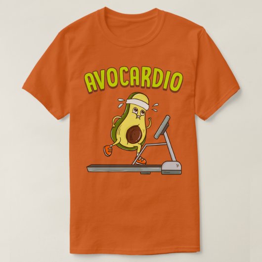 Avocardio Avocado Cardio Pun tijdens oefening Gym T-shirt (Design voorkant)