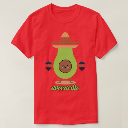 Avocardio Avocado Fitness Cardio Training Shirt (Design voorkant)