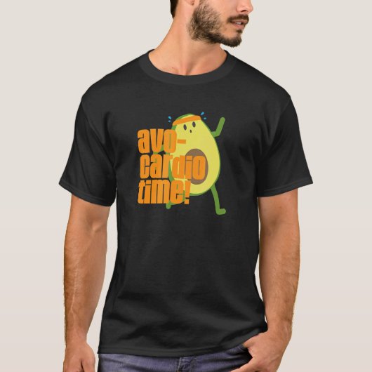 Avocardio Avocado Fitness Exercise Avocado T-shirt (Voorkant)