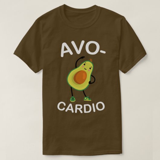 AvoCardio Funny Avocado Fitness 6 T-shirt (Design voorkant)