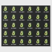 Avocardio Funny Excercise Avocado Pun Dark BG Cadeaupapier (Vlak)