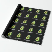 Avocardio Funny Excercise Avocado Pun Dark BG Cadeaupapier (Uitgerold)