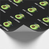 Avocardio Funny Excercise Avocado Pun Dark BG Cadeaupapier (Hoek)