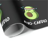 Avocardio Funny Excercise Avocado Pun Dark BG Cadeaupapier (Rol Hoek)