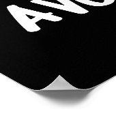 Avocardio Funny Excercise Avocado Pun Dark BG Poster (Hoek)