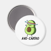 Avocardio Funny Excercise Avocado Pun Magneet (Voorkant / Achterkant)