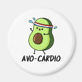 Avocardio Funny Excercise Avocado Pun Magneet (Voorkant)