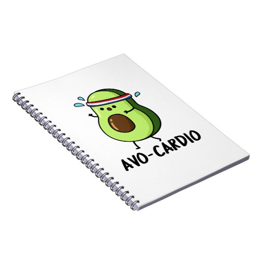 Avocardio Funny Excercise Avocado Pun Notitieboek (Rechterzijde)